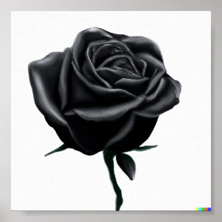 Schwarze Rose Poster