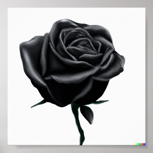 Schwarze Rose Poster (Vorne)