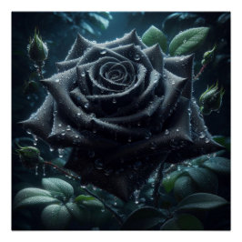 Schwarze Rose Poster