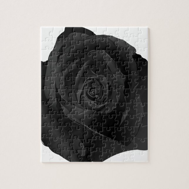 Schwarze Rose Puzzle (Vertikal)