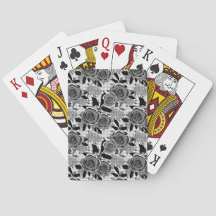 Schwarze Rose, Rose, Schwarz und Grau Spielkarten