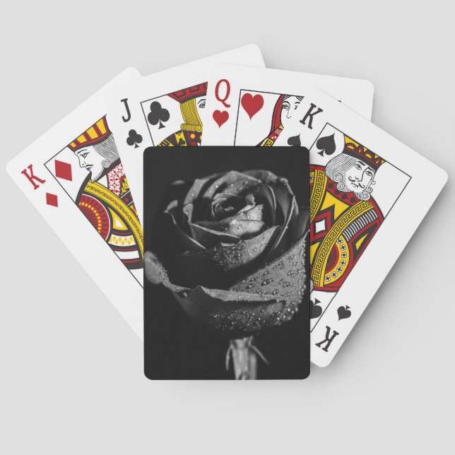 Schwarze Rose Spielkarten (Rückseite)
