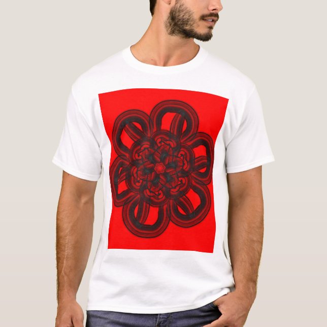 schwarze Rose T-Shirt (Vorderseite)
