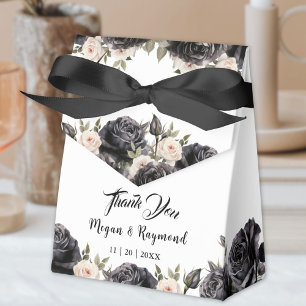 Schwarze Rose Vintage Blumengotik Hochzeit Geschenkschachtel