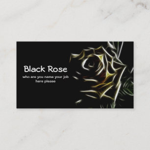 schwarze Rose Visitenkarte