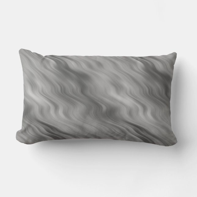Schwarze Rose Wavy Textur Lendenkissen (Vorderseite)