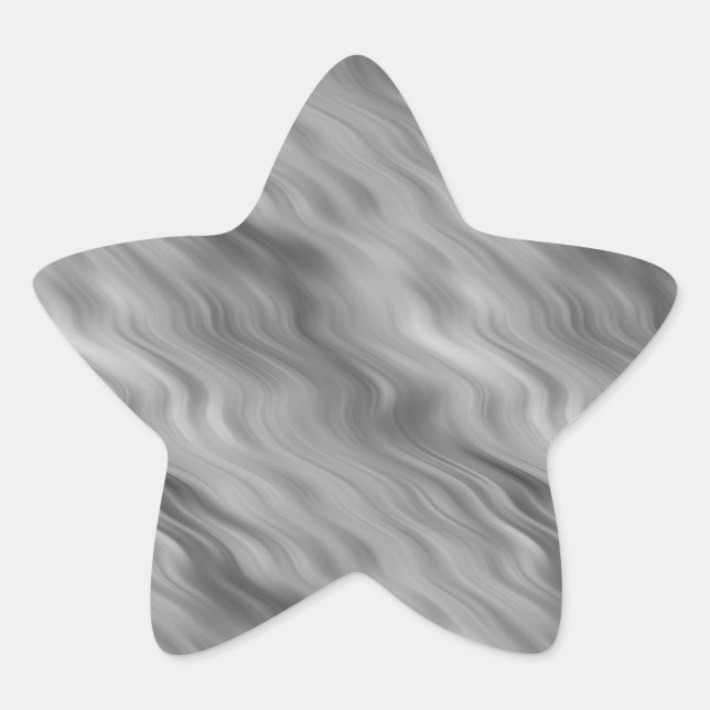 Schwarze Rose Wavy Textur Stern-Aufkleber (Vorderseite)