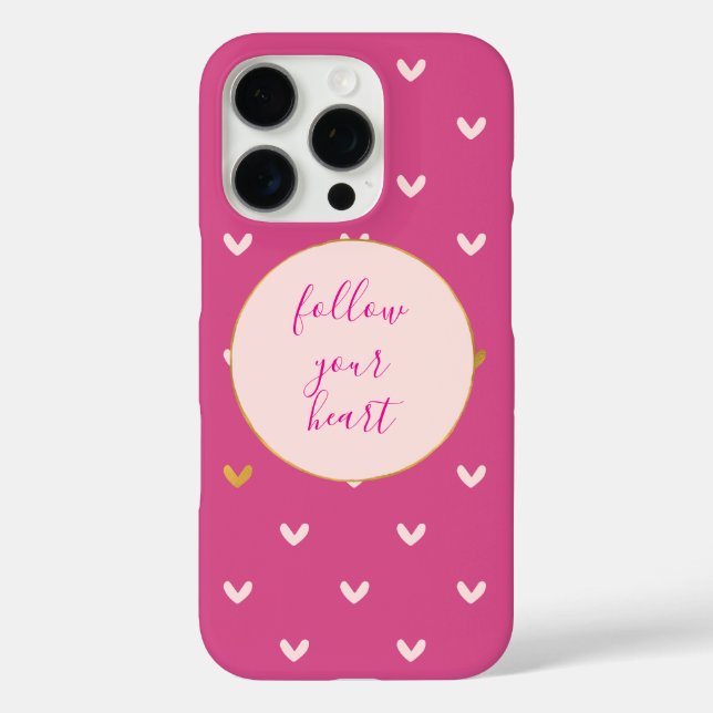 Schwarze Roségold-Herzen Case-Mate iPhone Hülle (Rückseite)
