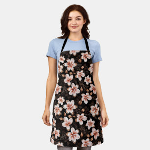 Schwarze Roségoldene Blumige Hochzeitsdusche mit R Schürze