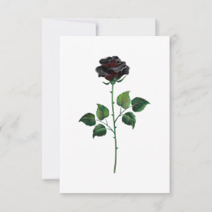 Schwarze Rosenblüte Dankeskarte