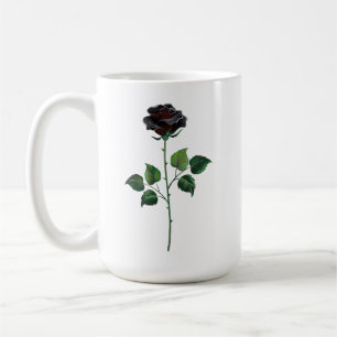 Schwarze Rosenblüte Kaffeetasse
