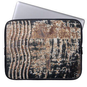 Schwarze rostige MetallSchmutz-Fotografie Laptopschutzhülle