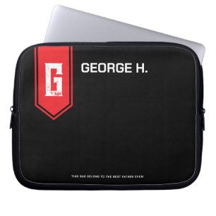 Schwarze rote Laptoptasche für Männer Laptopschutzhülle