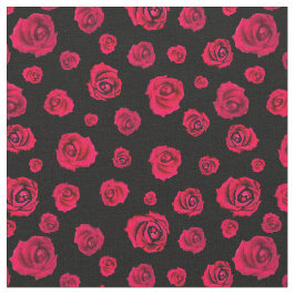 Schwarze rote Rosen Stoff
