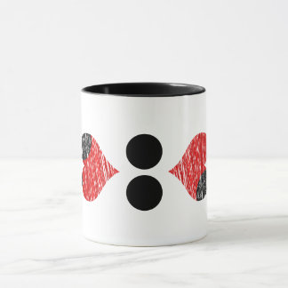 Schwarze & rote Tasse