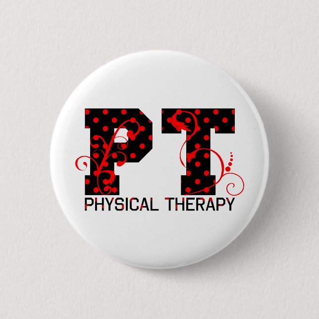 schwarze rote Tupfen Pints Button (Vorderseite)