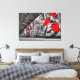 Schwarze, rote und weiße Straße Kunst, Dichtung un Leinwanddruck (Insitu(Bedroom))