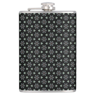 Schwarze Rundwangenflasche Flachmann