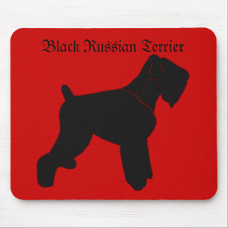 Schwarze Russe-Terrier-Mausunterlage Mousepad