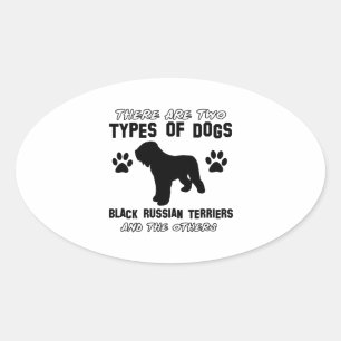 schwarze russische Terrier-Geschenkartikel Ovaler Aufkleber
