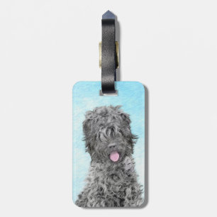 Schwarze Russische Terrier-Malerei - Niedlicher Or Gepäckanhänger