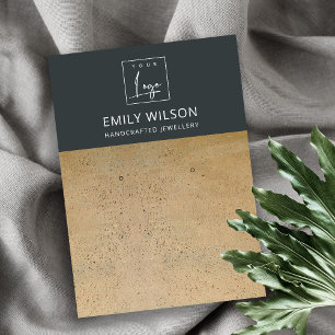 SCHWARZE RUST TERRACOTTA TEXTURE LOGO EARRING DISP VISITENKARTE