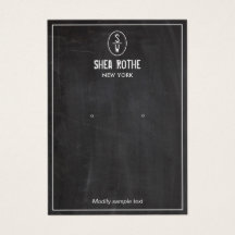 Schwarze Rustikale Briefmarke Monogram Earring Dis