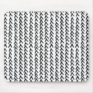 Schwarze Rustikale Tribal Muster Mousepad