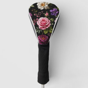 Schwarze Samt-Rose Golf Headcover