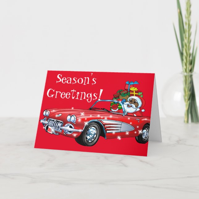 Schwarze Sankt Feiertagskarte (Vorderseite)