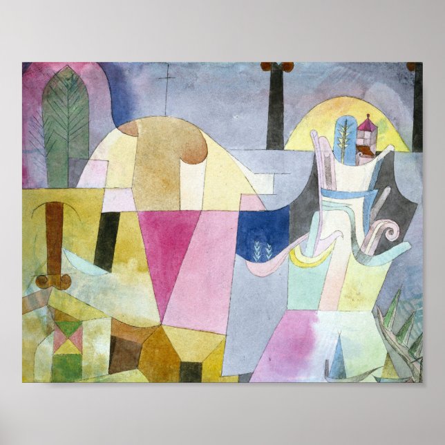 Schwarze Säulen in einer Landschaft : Paul Klee 19 Poster (Vorne)