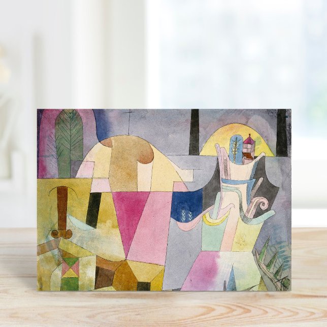 Schwarze Säulen in einer Landschaft | Paul Klee Karte (Von Creator hochgeladen)