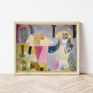 Schwarze Säulen in einer Landschaft   Paul Klee Poster