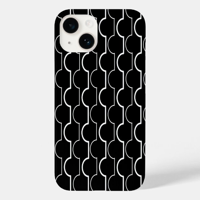 Schwarze Scallops Case-Mate iPhone Hülle (Rückseite)