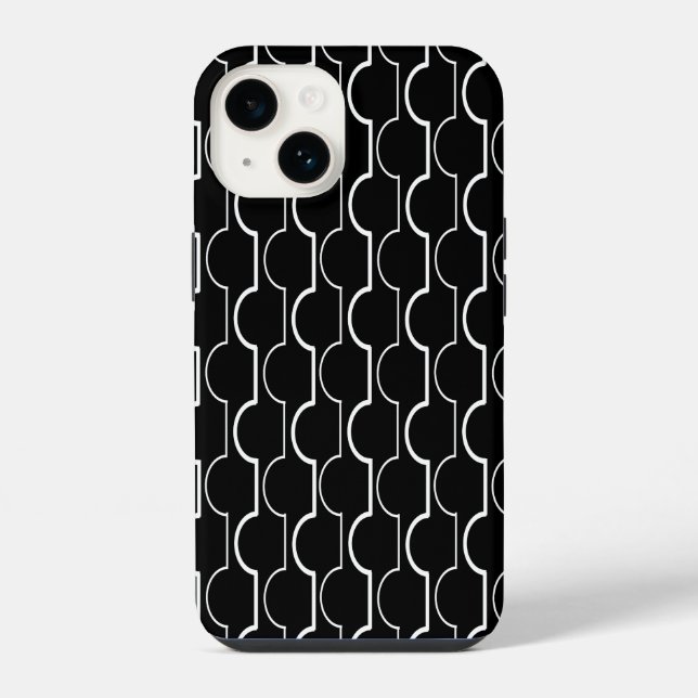 Schwarze Scallops iPhone Hülle (Rückseite)