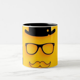 Schwarze Schablonenfigur Muster Tasse | Lustig Min