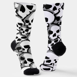 Schwarze Schädelsäule Socken