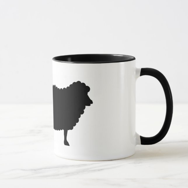 Schwarze Schaf-Kaffee-Tasse Tasse (Rechts)