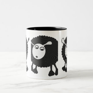 Schwarze Schaf-Kaffee-Tasse Zweifarbige Tasse