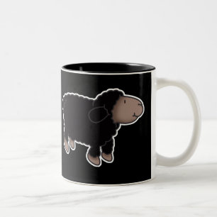 Schwarze Schaf-Kaffee-Tasse Zweifarbige Tasse