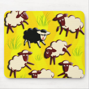 Schwarze Schafe Gelbschwellen Mousepad