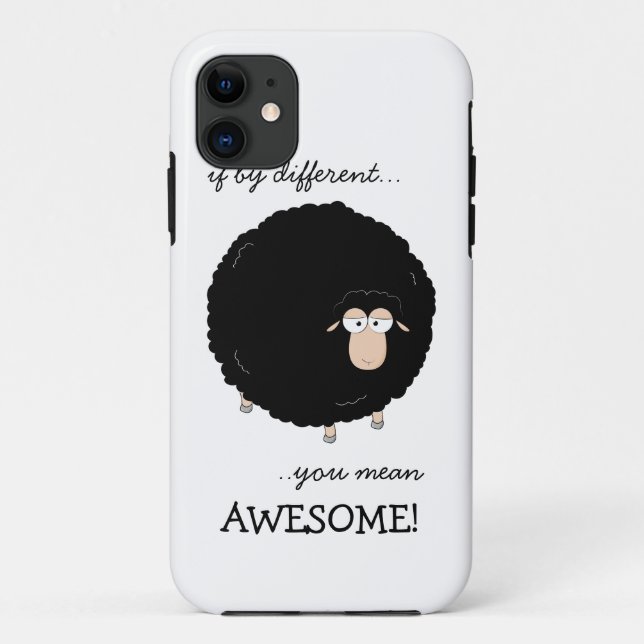 Schwarze Schafe Illustrationsfall Case-Mate iPhone Hülle (Rückseite)