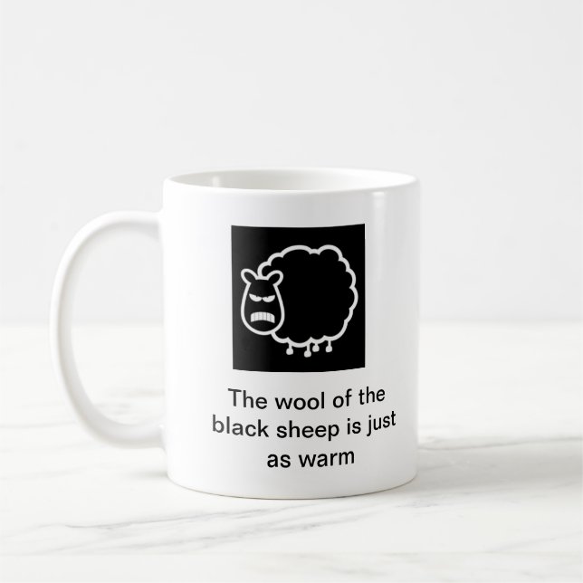 Schwarze Schafe Kaffeetasse (Links)
