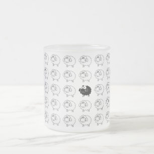 Schwarze Schafe Mattglastasse