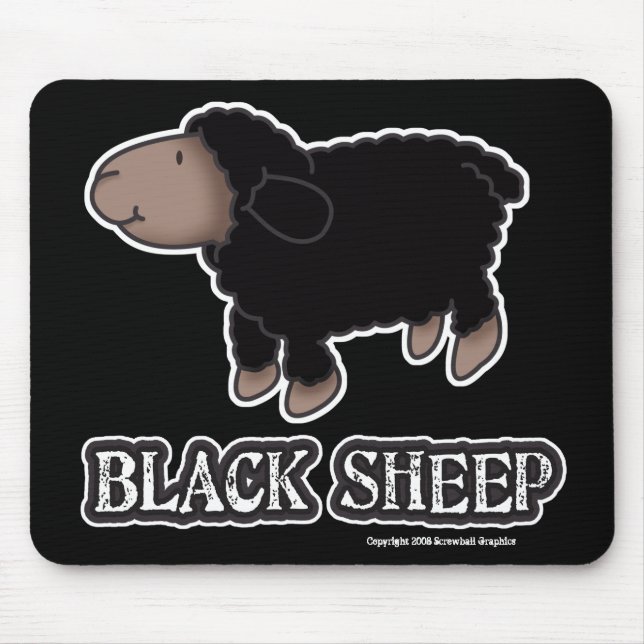 Schwarze Schafe Mousepad (Vorne)