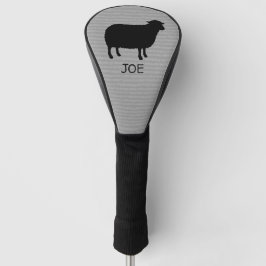 Schwarze Schafe Silhouette mit benutzerdefiniertem Golf Headcover