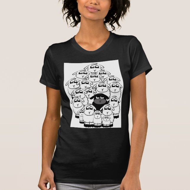 Schwarze Schafe T-Shirt (Vorderseite)