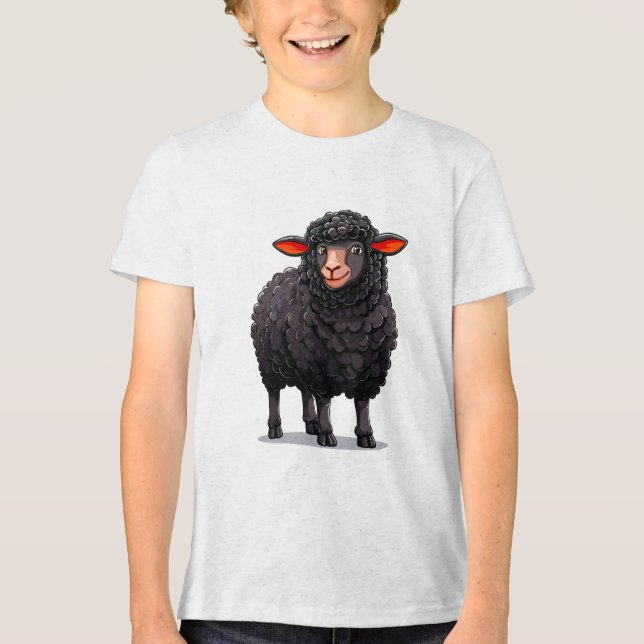Schwarze Schafe Tri-Blend Shirt (Vorderseite)