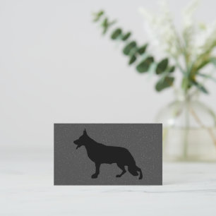 Schwarze Schäferhund-Illustration Visitenkarte