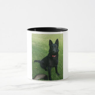 Schwarze Schäferhund-Kaffee-Tasse Tasse